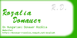 rozalia donauer business card